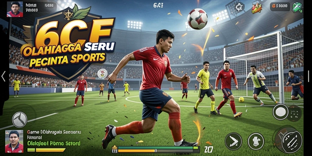 Screenshot gameplay 6CF menampilkan aksi olahraga yang mendebarkan.