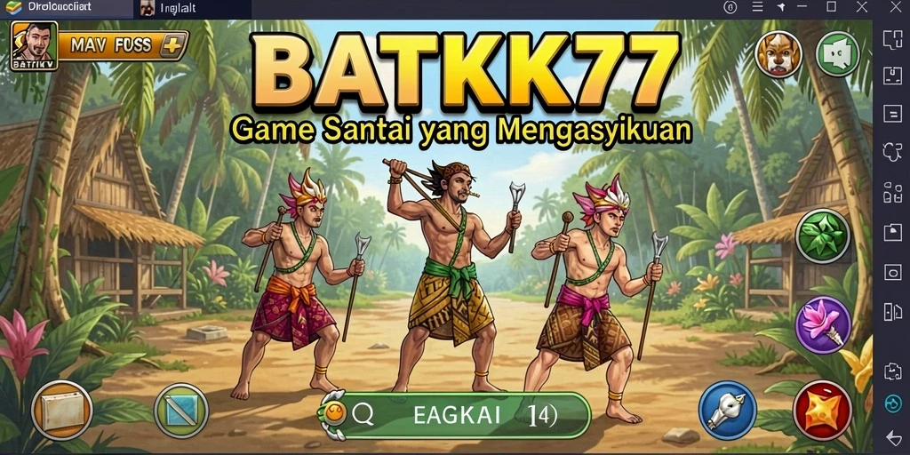 Screenshot BATIK77 menampilkan pemain menciptakan desain batik yang menarik.