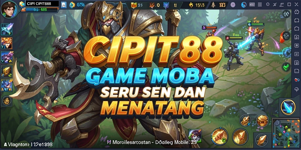 Tampilan gameplay intens dari CIPIT88 dalam aksi MOBA.