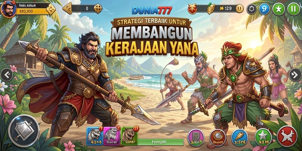Tampilan gameplay DUNIA777 dengan elemen strategi yang menarik.