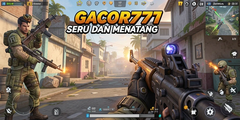 Screenshot utama GACOR777 menampilkan aksi tempur yang mendebarkan.