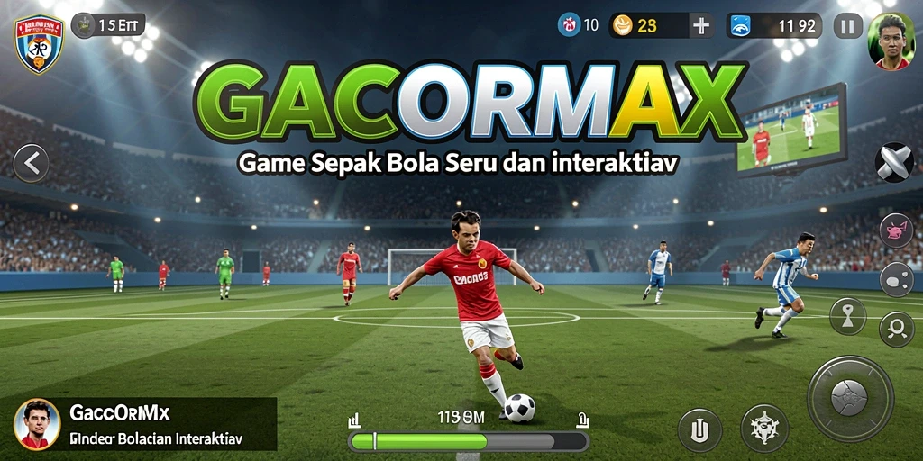 Tampilan gameplay <strong>GACORMAX</strong> yang menampilkan pertandingan sepak bola yang seru.