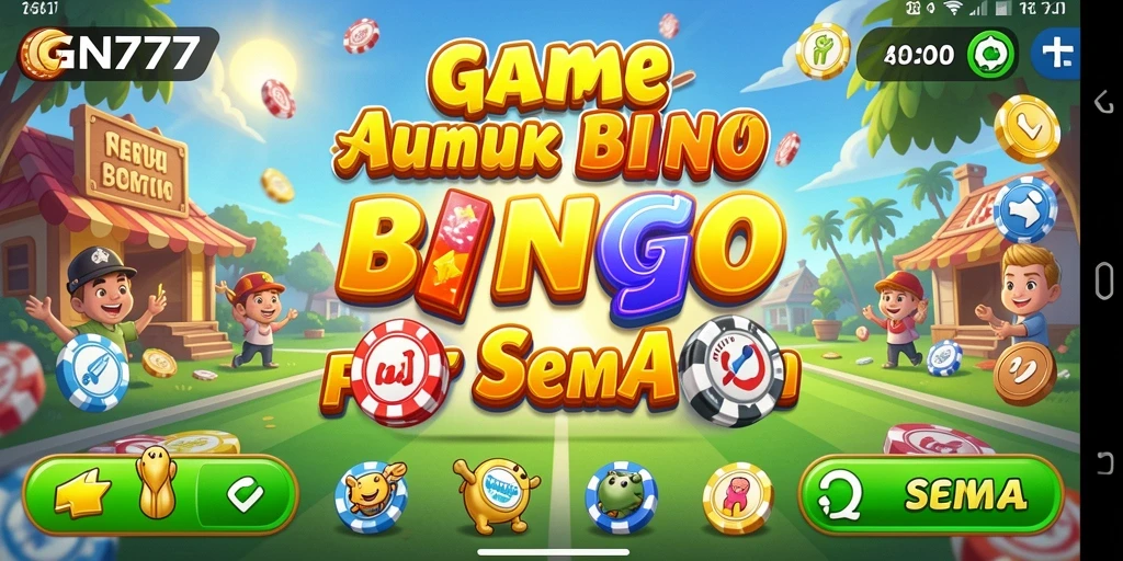 Gameplay menarik GN777 dengan suasana Bingo yang penuh warna.