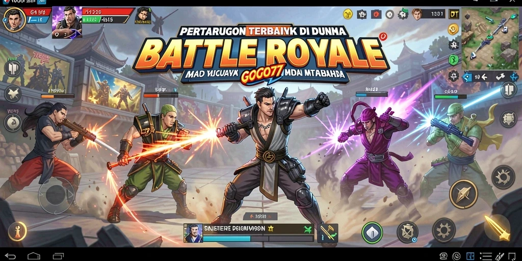 Gameplay seru di GOGO77 dengan aksi Battle Royale yang intens.
