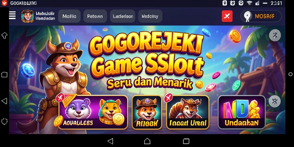 Screenshot utama GOGOREJEKI dengan tampilan gameplay Slot yang menarik.
