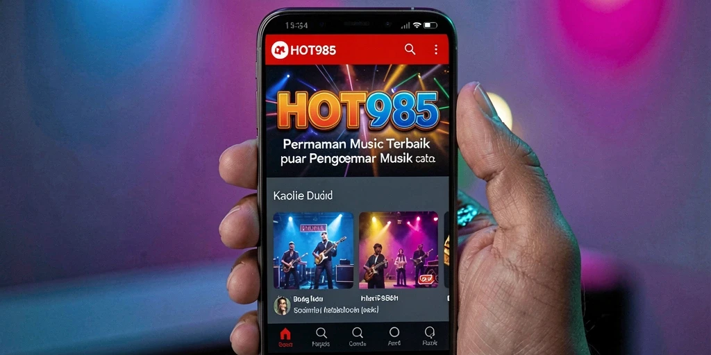 Gameplay HOT985 yang seru dan interaktif saat bermain musik.