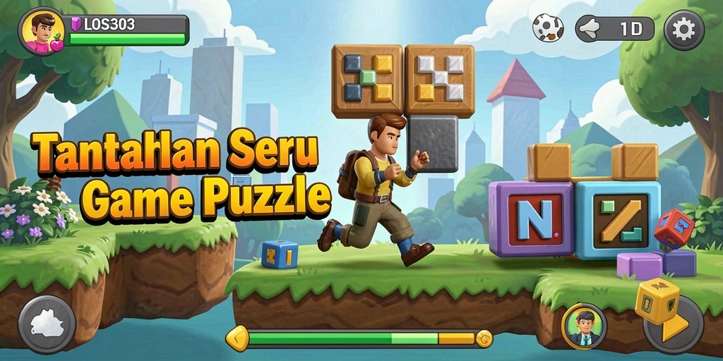 Tampilan gameplay menantang dalam game Puzzle LOS303.