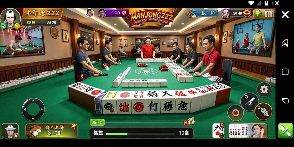 Tampilan gameplay menarik dari MAHJONG222 dengan balapan seru.