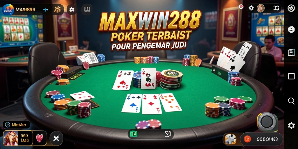 Tampilan gameplay Poker menegangkan di MAXWIN288.