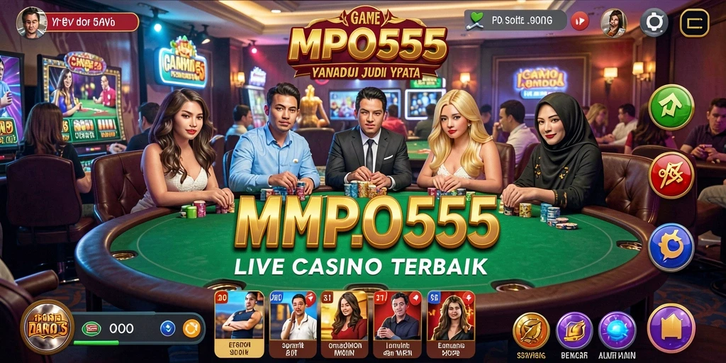 Tampilan gameplay Live Casino di MPO555 dengan dealer langsung.
