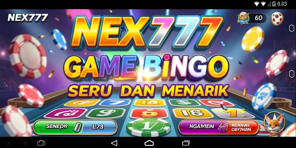 Tampilan gameplay NEX777 menampilkan suasana Bingo yang asyik dan interaktif.