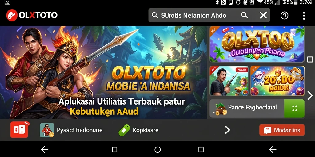 Tampilan antarmuka pengguna OLXTOTO yang sederhana dan fungsional.