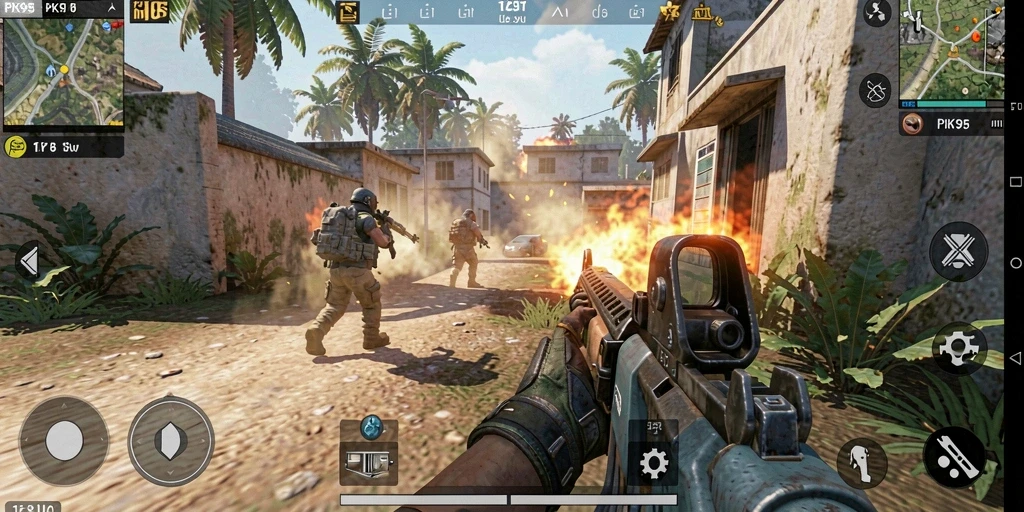 Tangkapan layar menunjukkan aksi mendebarkan dalam gameplay TPS.