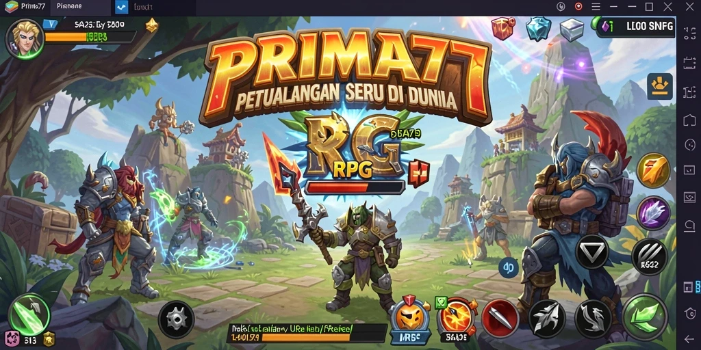 Tampilan gameplay menarik dari PRIMA77 dalam dunia RPG.