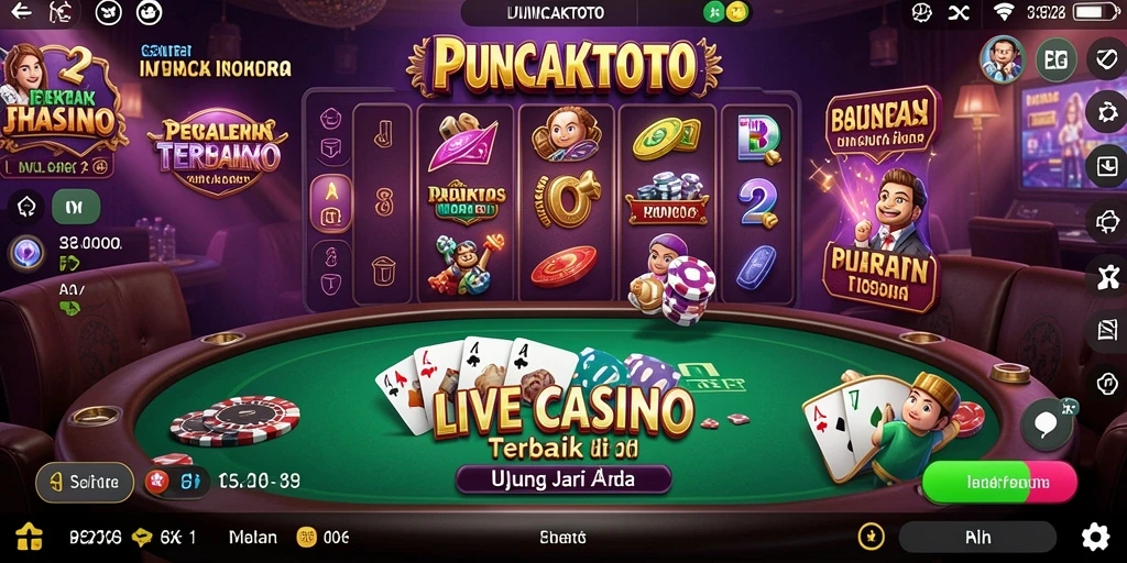 Tampilan gameplay PUNCAKTOTO yang seru dan interaktif di Live Casino.