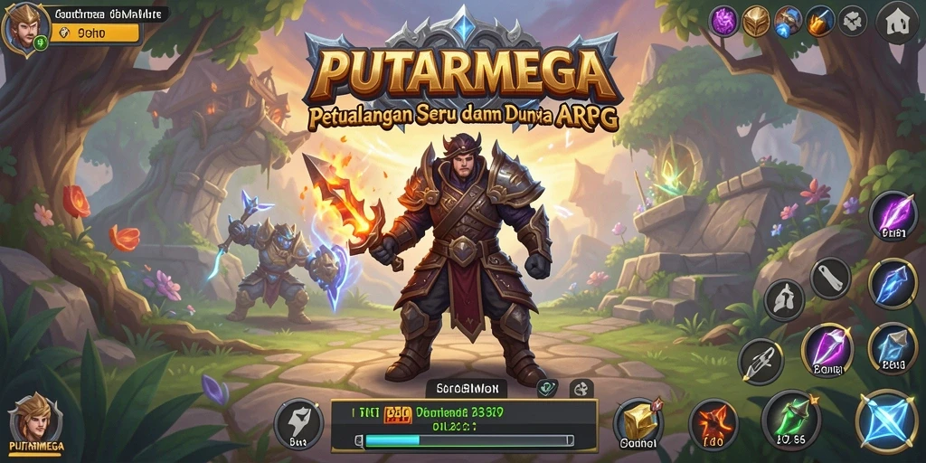 Screenshot gameplay PUTARMEGA yang menunjukkan petualangan seru di dunia ARPG.