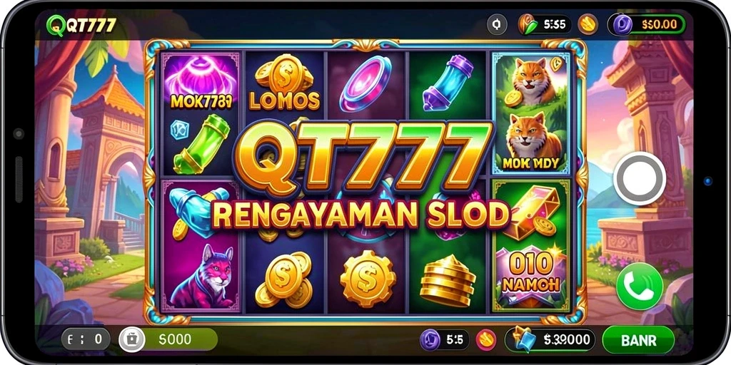 Screenshot gameplay QT777 yang menampilkan keseruan bermain slot.