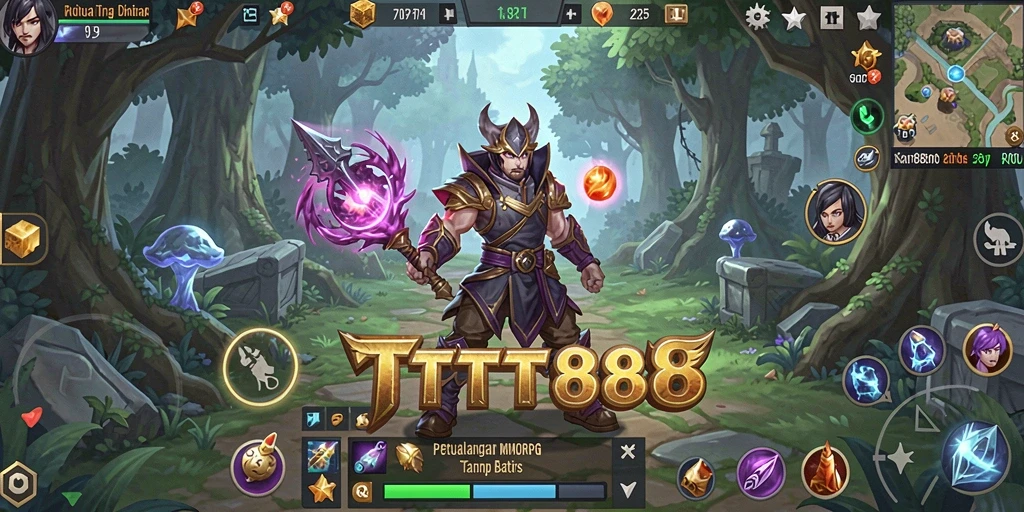 Screenshot gameplay TTT888 yang menunjukkan aksi seru dalam petualangan MMORPG.