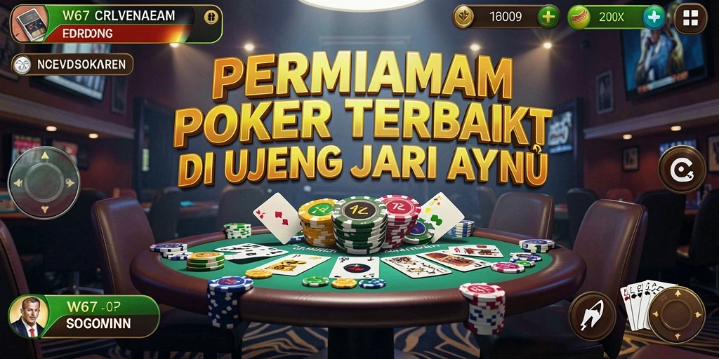 Tampilan permainan Poker yang menarik dan menegangkan di W67.