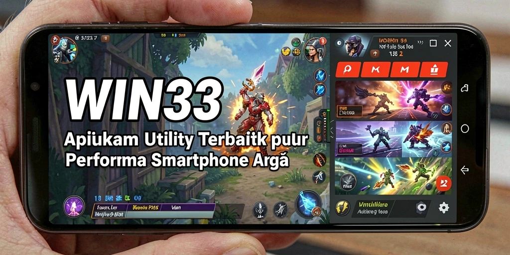 Tampilan utama WIN33 dengan fitur optimalisasi perangkat.