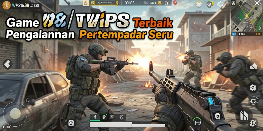 Screenshot WP888 menampilkan aksi pertempuran yang mendebarkan.