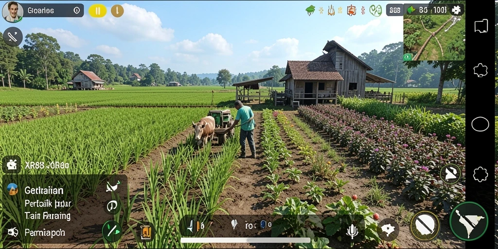 Gambaran gameplay seru di XR88 dengan suasana pertanian yang asri.