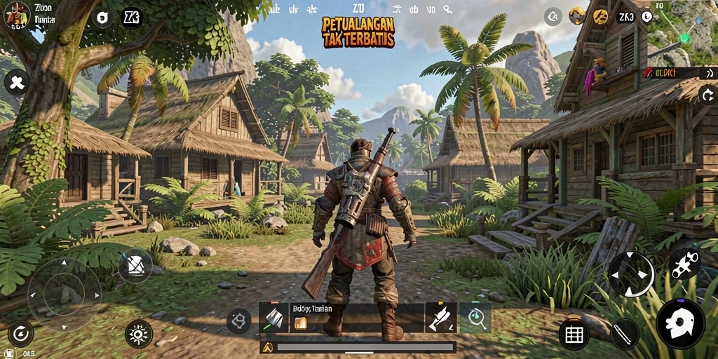 Tampilan gameplay epik dari <strong>ZK3</strong> di dunia terbuka yang luas.